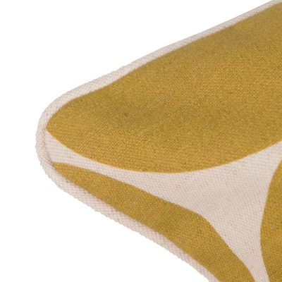 Almofada linho padrão amarelo - Image 3