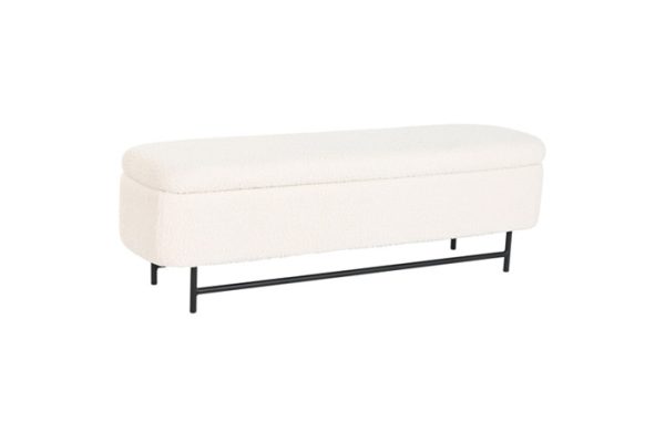 banqueta com arrumação Bouclé