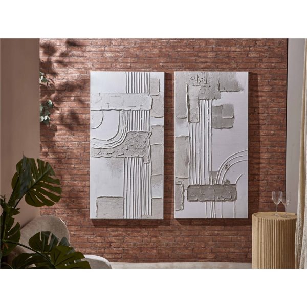 Quadro Texturas em Branco