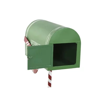 Caixa de Correio de Natal em Metal – Verde | “Letters to Santa”