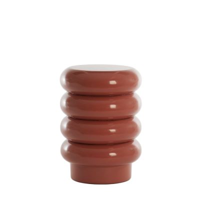 Mesa de Apoio Mirogi Vermelho Coral Glossy | Light & Living — vista 2 — Narrativa de Espaços
