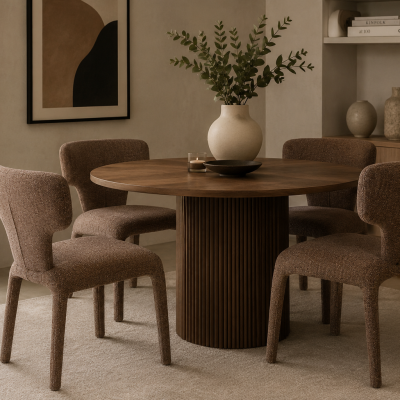 Cadeira Aura Terracota – Design Contemporâneo — vista 2 — Narrativa de Espaços