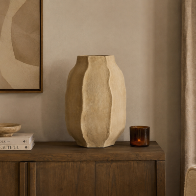Jarrão Decorativo Bege SAPHIRA 50 cm | Light & Living