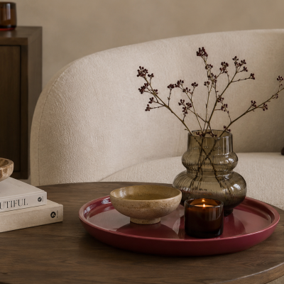 Bandeja Decorativa Bordeaux Ø42 cm | Light & Living